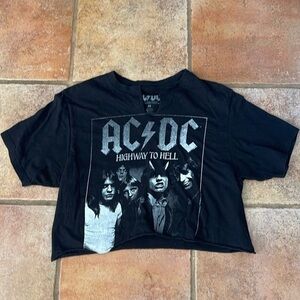 AC/DC cropped concert, T-shirt, size medium